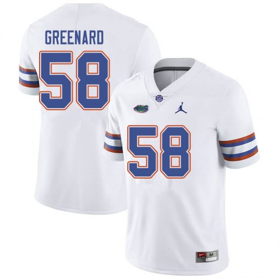 Men's Florida Gators #58 Jonathan Greenard NCAA Jordan Brand White Authentic Stitched College Football Jersey YOM2462LT